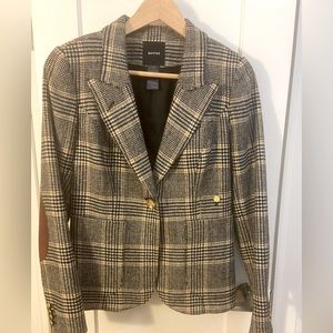 Smythe Blazer - Size 8 - Plad with leather elbow patches